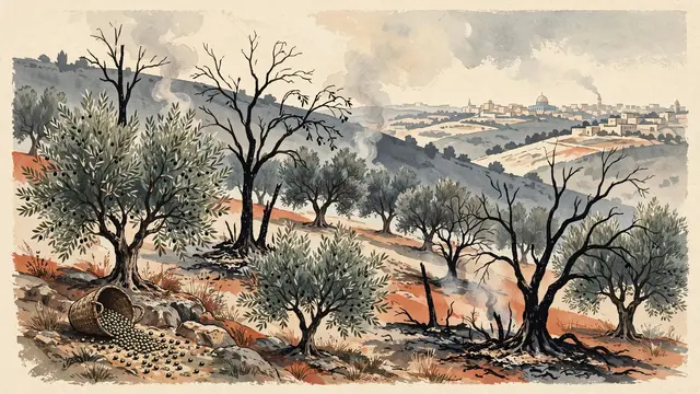 Settlers Burn 55 Olive Trees Near Jerusalem During Harvest