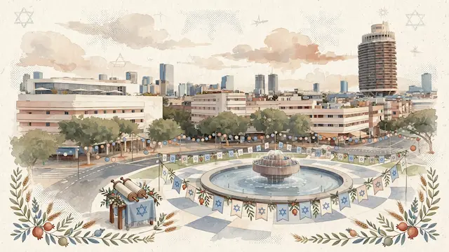 הקפות שניות כעת בכיכר דיזינגוף, בהשתתפות יו״ר ראש יהודי ישראל זעירא, ושר האוצר בצלאל סמוטריץ׳ - צפו