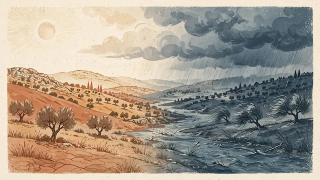 Israel Weather Shifts From Clear Skies to Rain and Flooding This Week