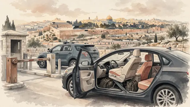 Illegal Immigrants Caught Hiding in Car at Jerusalem Checkpoint