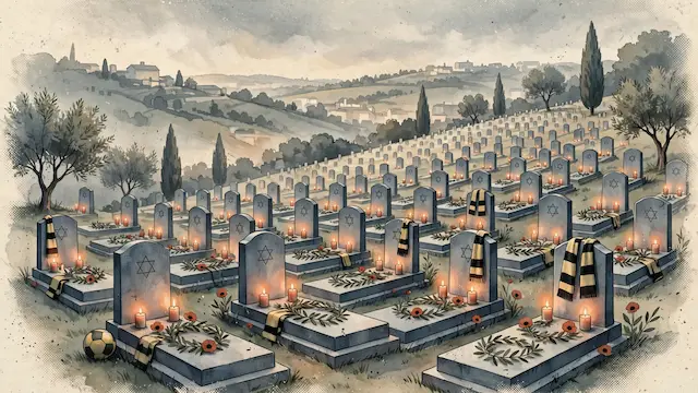 Beitar Jerusalem Fans Honor October 7 Victims at Gravesites