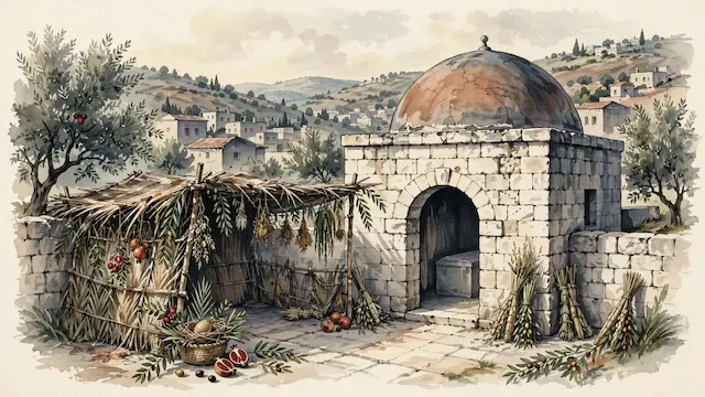 Pilgrims Visit Joseph's Tomb in Nablus During Sukkot Holiday