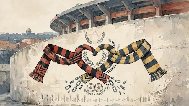 Jerusalem Mural Unites Rival Fans Held Captive by Hamas