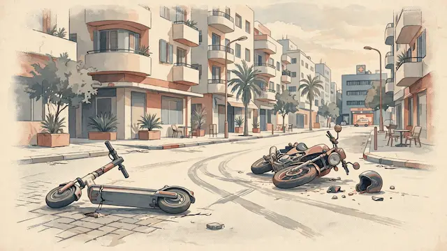 Scooter Rider Injured in Tel Aviv Collision