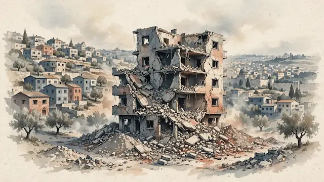 Israeli Forces Demolish Five-Story Building in East Jerusalem's Al-Tur