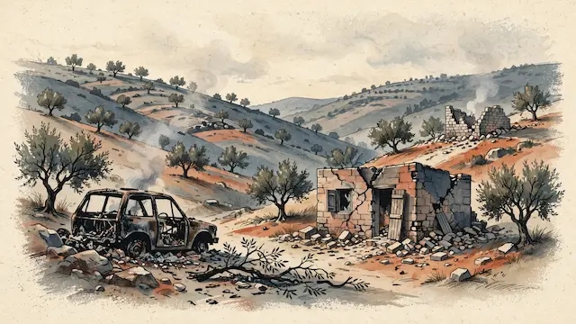 Settlers Accused of Arson and Vandalism in West Bank