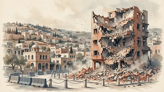 Illegal Structure Demolished in East Jerusalem; Minister Attends Operation