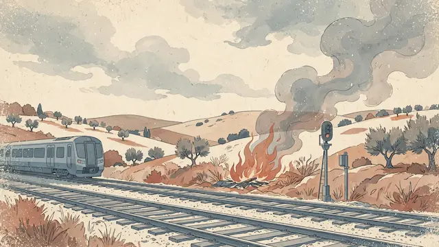 Train Services Halted Due to Fire Near Tracks