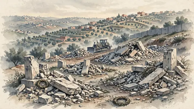 IDF Demolishes Dozens of Terrorist Memorials in West Bank