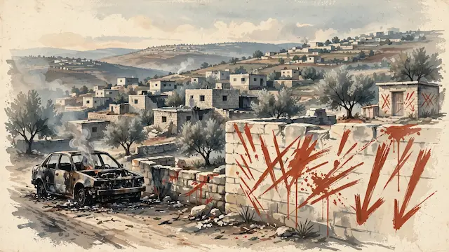Settlers Vandalize West Bank Village, Threaten Top Security Officials