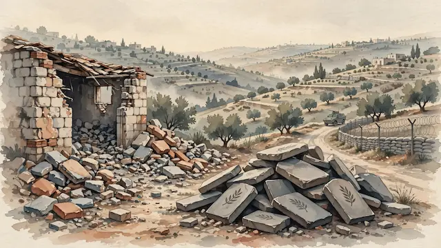 IDF Demolishes Terrorist's Home, Removes Memorials in West Bank