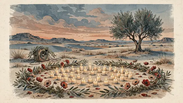 Herzog Marks Anniversary of Oct. 7 Attacks at Re'im Site