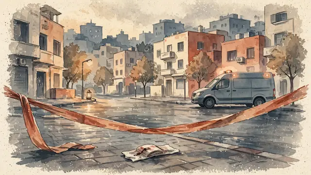 דוברות מד"א: בשעה 21:18 התקבל דיווח במוקד 101 של מד"א במרחב דן על גבר שנפצע ברחוב מלכי צדק ברמת גן. חובשים ופראמדיקים של מד"א מעניקים טיפול