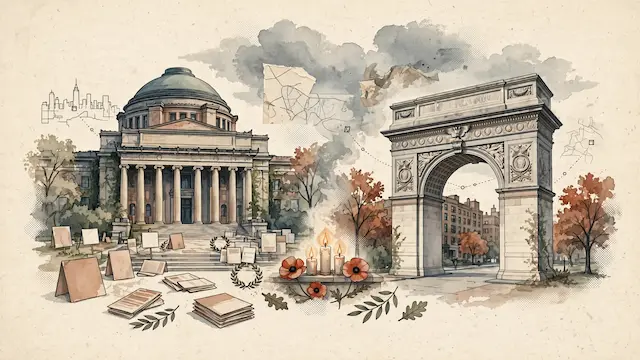 Protesters Rally at Columbia, NYU on October 7 Anniversary
