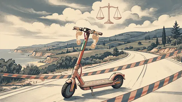 Scooter Rider Filmed Riding With Feet on Handlebars on Highway 4 Faces Charges