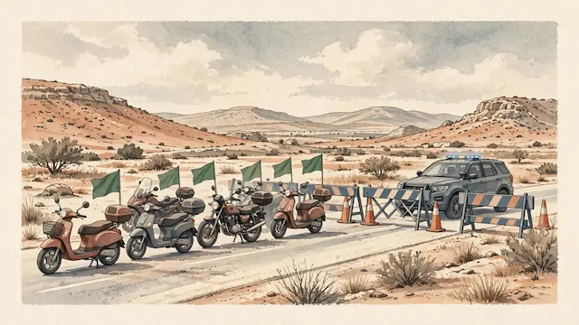 Motorcycle Convoy Causes Alarm in Negev, Driver Arrested