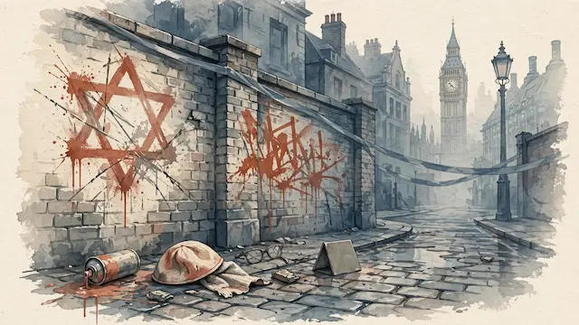 Jewish Man Assaulted in London After Confronting Anti-Israel Graffiti Vandals