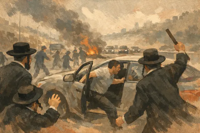 Violence erupts on Route 1 during ultra-Orthodox protest convoy