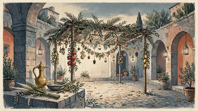 Central Sukkot Celebration Held at Zotshka Courtyard