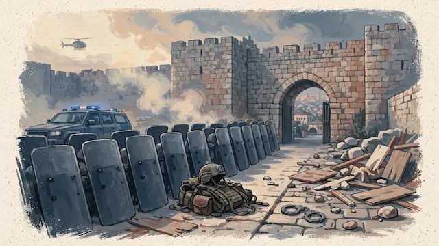 Police Use Force to Free Soldier Surrounded by Jerusalem Protesters