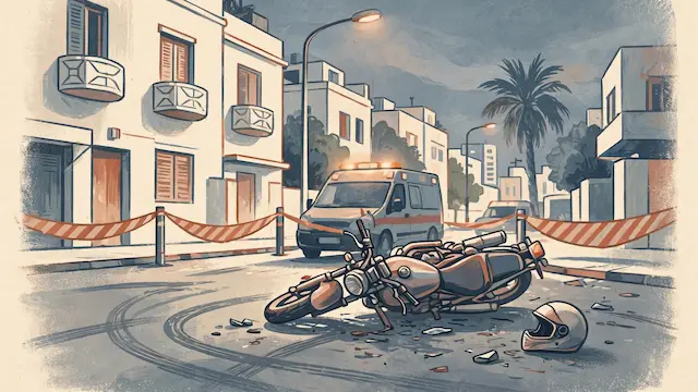 Motorcycle Crash in Tel Aviv Injures 20-Year-Old Man