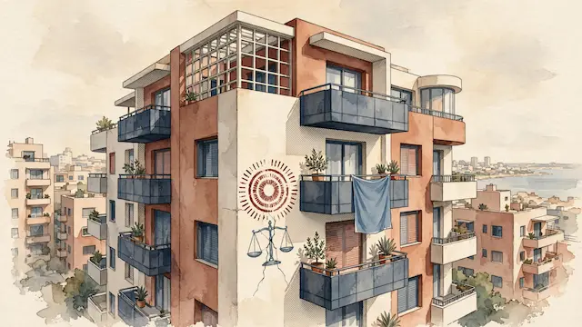 גינדי ת"א דרשה מדייר להסיר שלט תמיכה בדמוקרטים: "לשמור על שכנות טובה"