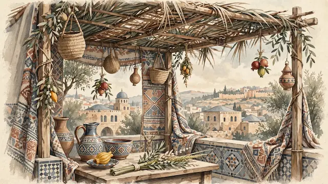 Rabbi Chaim Cohen Celebrates Sukkot With Tunisian Community in Jerusalem