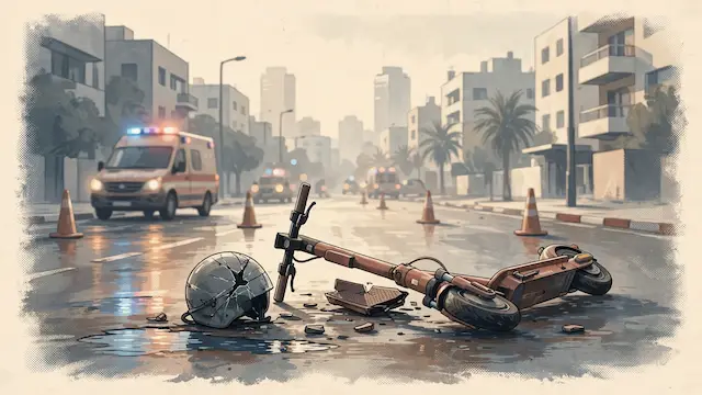 Scooter Rider Critically Injured in Tel Aviv Accident