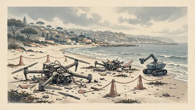 Drone Debris Found on Kiryat Haim Beach After Rafael Test