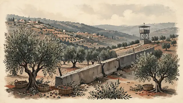 Soldier Blocks Palestinian Harvest, Citing Jewish Superiority