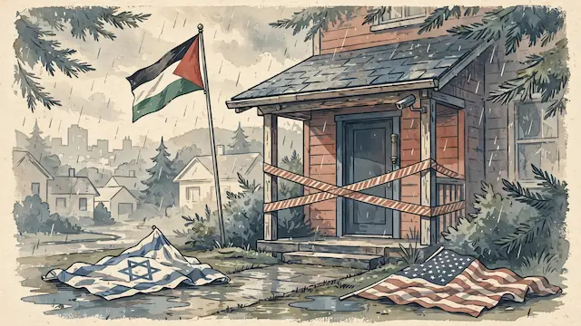 Vandals Replace Israeli, US Flags With Palestinian Flag at Seattle Jewish Home