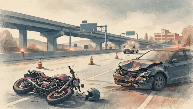 Motorcyclist Injured in Vehicle Collision Near Glilot Interchange