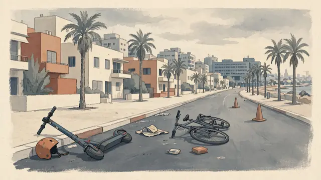Scooter Rider Injured in Bicycle Collision in Tel Aviv