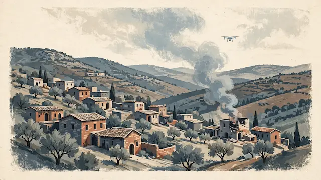 Drone Strike Hits Village in Southern Lebanon