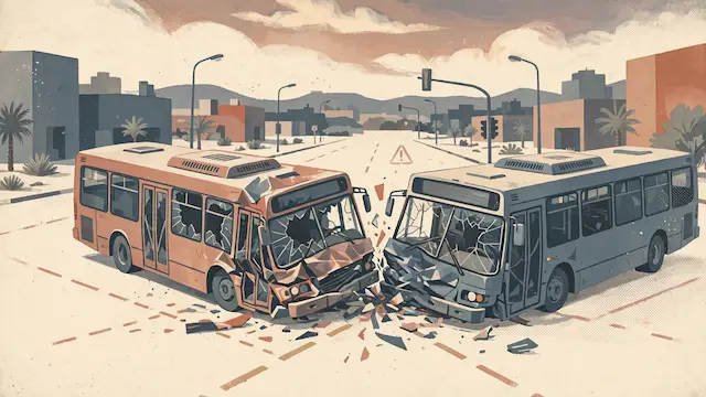 Two Buses Collide in Beersheba, Injuring Nine