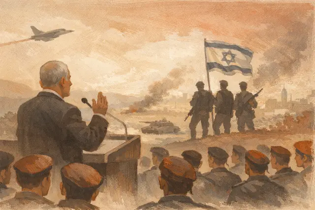 Netanyahu at officers’ graduation says Israel has turned the tide against its enemies