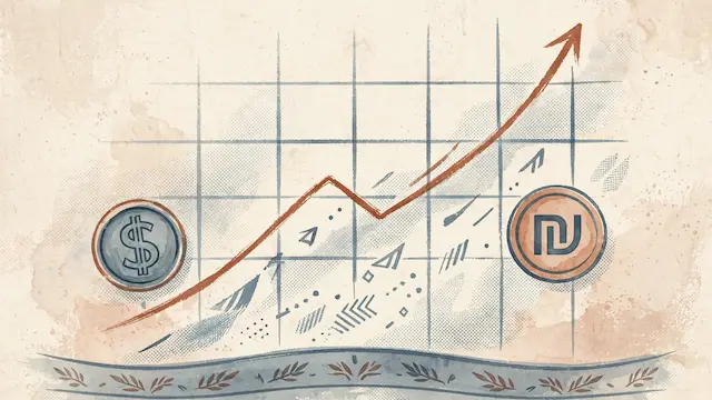 Dollar Exchange Rate Rises Against Shekel on Monday Morning