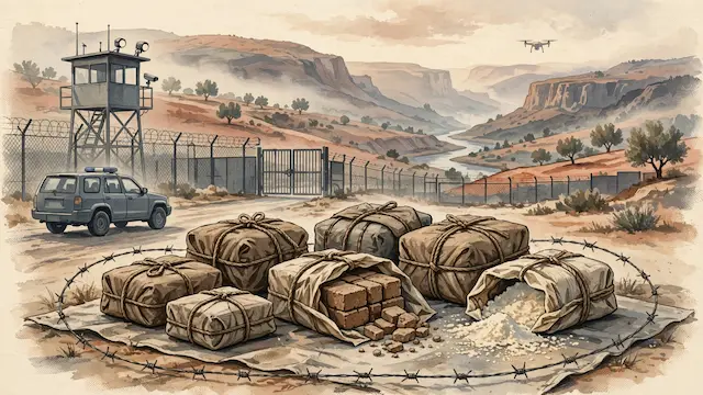 Drug Smuggling Attempt Foiled at Jordan Border, Two Arrested