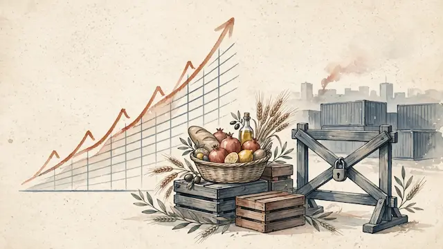 Israeli Food Prices Surge Five Times Faster Amid Limited Competition and War Costs