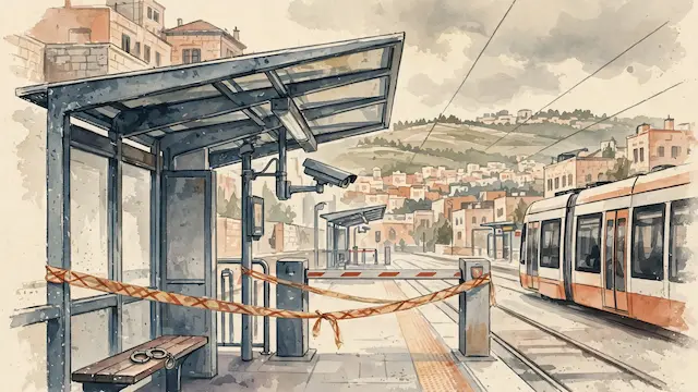 Suspected Illegal Resident Filming Light Rail Station Arrested