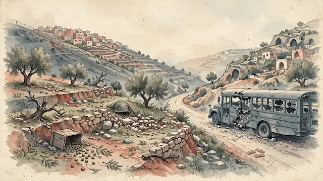 Settlers Attack Palestinian Families, Farmers, and Students in West Bank