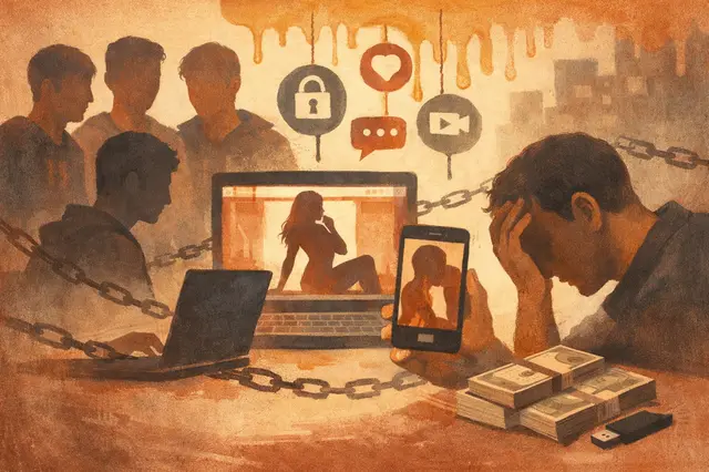 Four charged in online “honey trap” extortion ring targeting men with sex videos