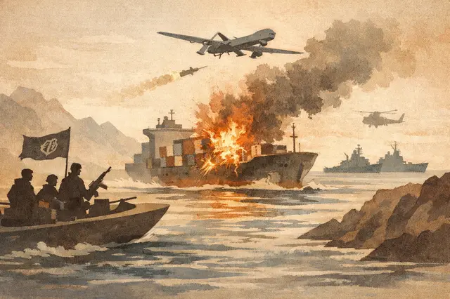 Iranian Drone Attack on Cargo Ship Tests Strait Deal with US