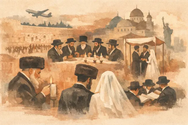 Hasidic courts and rabbinic families mark a crowded Shabbat of commemorations and celebrations