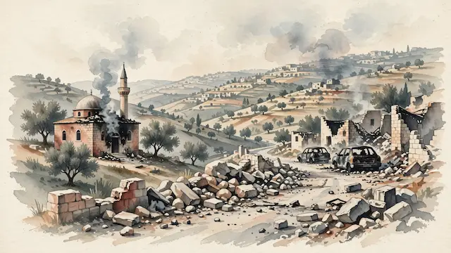 Settler Attacks in West Bank Include Mosque Arson, Property Vandalism