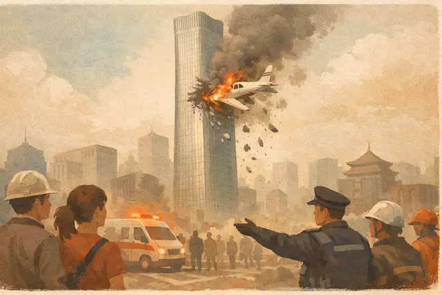 Light Aircraft Strikes Beijing Skyscraper, Forcing Evacuations