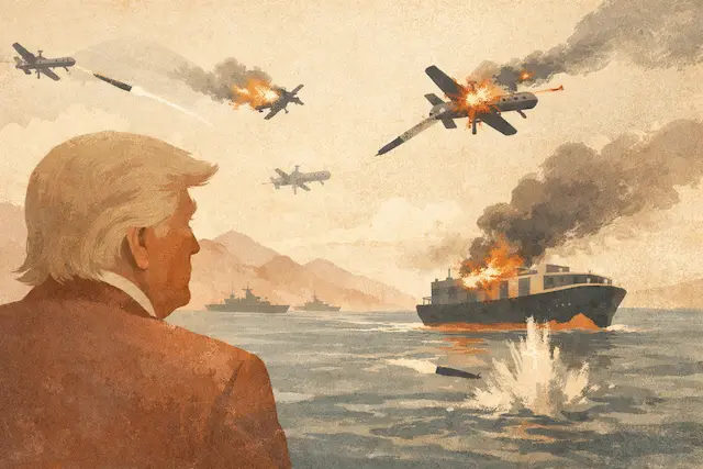 Trump says Iran launched drones at ships in the Strait of Hormuz, calling it a 'stupid' ceasefire breach