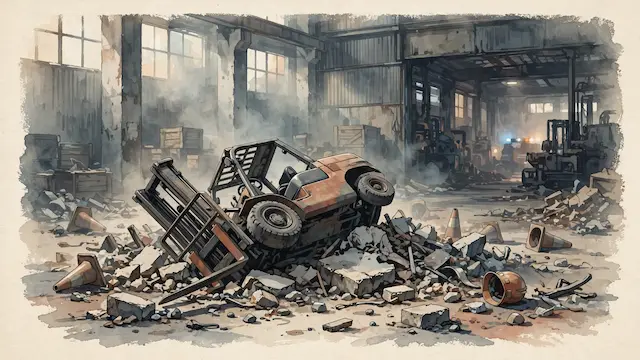 Worker Dies After Being Trapped Under Forklift at Factory