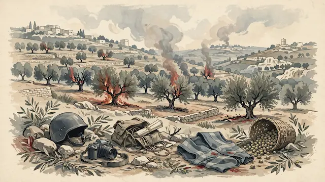 Foreign Journalist Injured in West Bank Olive Harvest Attack