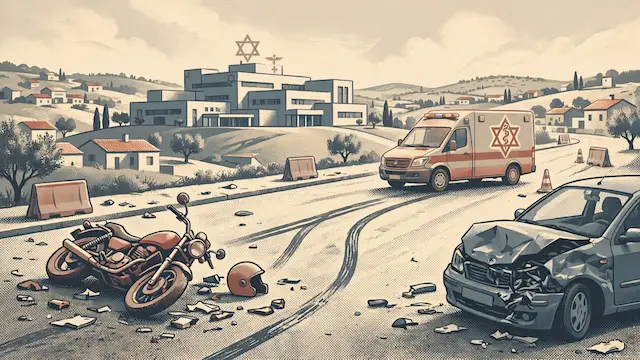 Motorcyclist Critically Hurt in Afula Collision